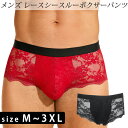 メンズ 男性 レース シースルー セクシー ボクサー パンティー ショーツ お尻 ヒップ 透け スケスケ オシャレ 蒸れ ムレない セクシー 過激 エロ スケベ ゴム 勝負 下着 アンダーウェア 男の子 インナー ローライズ