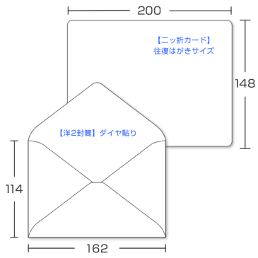 【白雲礼】 二ッ折カード・洋封筒 セット 10枚 ［5セット］ マルチプリンタ対応 洋2 封筒 はがき ハガキ 2つ折 カード 往復はがき 和紙 和 招待状 案内状 挨拶状 手作りセット レーザー インクジェット プリンタ対応