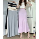 サテンマーメイドスカート ハイウエスト 長袖 セーター 秋冬 オフィス 重ね着風 柄 ゆったり おしゃれ キレイめ かわいい 40代 50代 30代