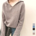 フード付き ニットトップス レディース Vネック ニットセーター 長袖 シンプル ニットパーカー プルオーバー 秋冬 長袖 セーター 秋冬 オフィス 重ね着風 ...