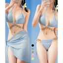 ビキニ セクシー水着3点セットレディース おしゃれ キレイめ かわいい ゆったり 落ち感 脚長効果 着やせ 体型カバー 40代 30代 50代