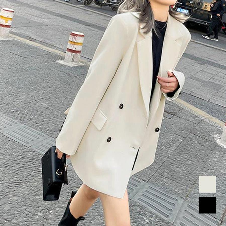 テーラードジャケットレディース春アウター おしゃれ キレイめ かわいい ゆったり 落ち感 脚長効果 着やせ 体型カバー 40代 30代 50代