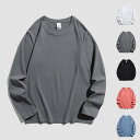 メンズ ロンT 長袖tシャツ Tシャツ カットソー 無地Tシャツ 100%コットン 綿T トップス 秋 秋物 新作 メンズ トップス カジュアル 秋 冬 おしゃ...