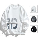 メンズ トレーナー 秋服 秋物 トップス スウェット クルーネック 長袖 英字プリント 10代 20代 30代 2024 メンズ トップス カジュアル 秋 冬 ...