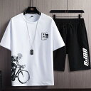 セットアップ メンズ 半袖 夏 ジャージト 上下セット Tシャツ ハーフパンツ ショートパンツ 半袖 ルームウェア 部屋着 ゆったり 夏服