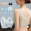 冷感ブラ ブラジャー接触冷感 極薄 ノンワイヤー ノンホック 一部即納 ホックなし パッド取り外し可能 大きい シームレス 育乳 脇肉補正 日中兼用 キレイめ ...