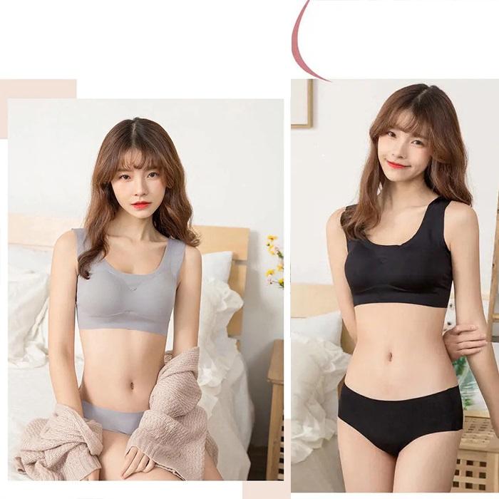 ナイトブラ シームレス ノンワイヤー パッド付 ブラ ブラジャー ブラトップ 10代 20代 30代 40代 50代 キレイめ おしゃれ シンプル 20代 30代 40代のサムネイル