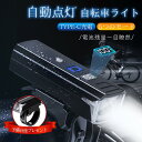 自転車ライト 感光センサー 高輝度 小型 USB充電式 自動点灯 LED IPX7防水 電池残量一目瞭然 サイクリング 防眩 防水 防塵 明るい 子供