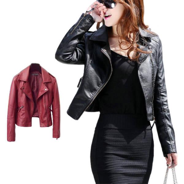 ライダースジャケット レディース レザージャケット ライダース フェイクレザー ジャンパー ジャケット革ジャン キレイめ おしゃれ シンプル 20代 30代 40代のサムネイル