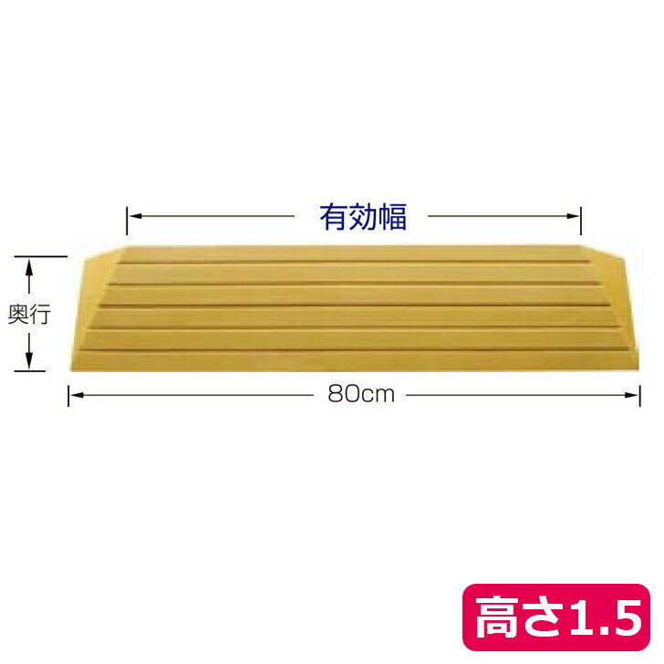 バリアフリー リフォーム 住宅改修 お掃除ロボ タッチスロープ 80 / TS80-15 高さ1.5cm