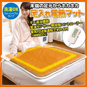 【直送品】【代引き不可】足入れ電熱マット ZMT-50F ホットマット 冷え対策 保温グッズ 靴下 ソックス 冷え性 足 足元 足冷え 足冷え対策 冷え性対策 冷え性対策グッズ