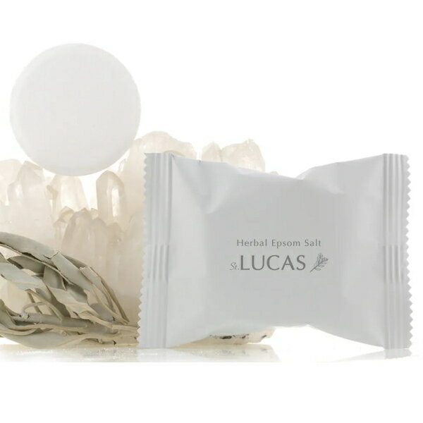 LUCAS ルカス ハーバル エプソムソルト×3個セット 入浴剤 バス用品 タブレット ホワイトセージ 水晶 浄..