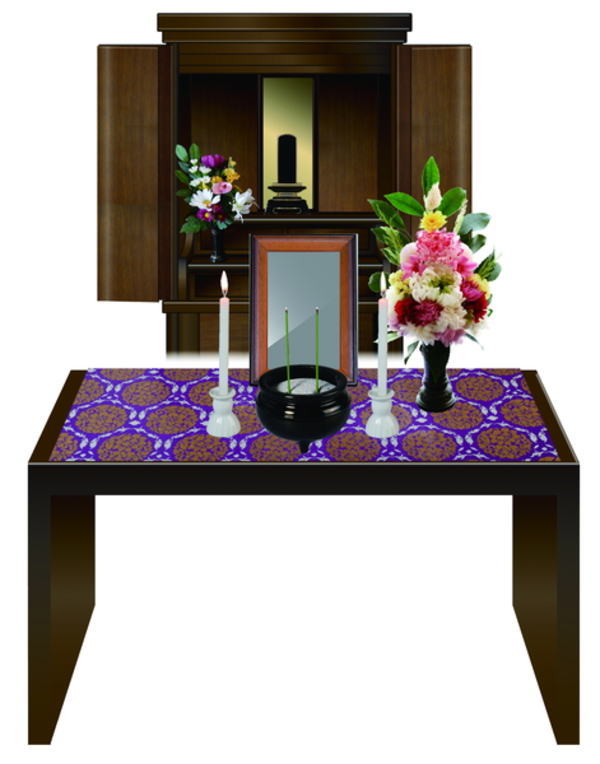 【直送品】【代引き不可】洗える防炎仏壇マット 約43×28.5cm