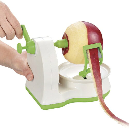 くるくるリンゴの皮むき器 ピーラー 皮むき器 回転式 リンゴ皮むき器 皮むき器 りんご 皮むき 皮 厚さ 調節 アップルピーラー 便利 グッズ おすすめ 人気 通販 販売