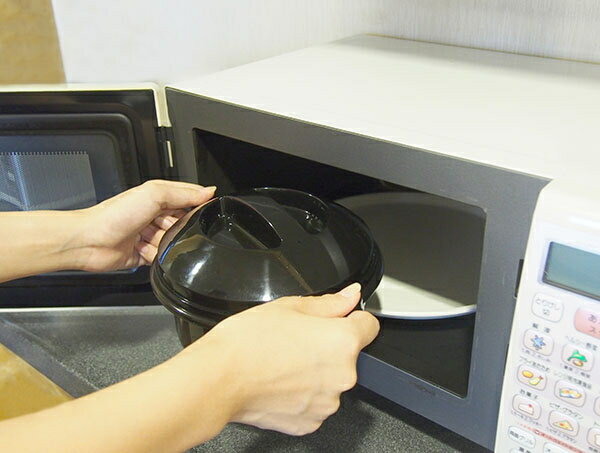 【代引き不可】圧力弁でおいしく炊ける 電子レンジ用炊飯器×4個セット