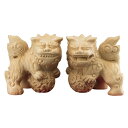 【代引き不可】天然檜彫り 獅子狛犬 二体一対 907-2 彫刻 葉偉混作 獅子 狛犬 守護神 魔除け 木彫 幸運 福運 開運 檜 幸運グッズ 開運グッズ 家宅繁...