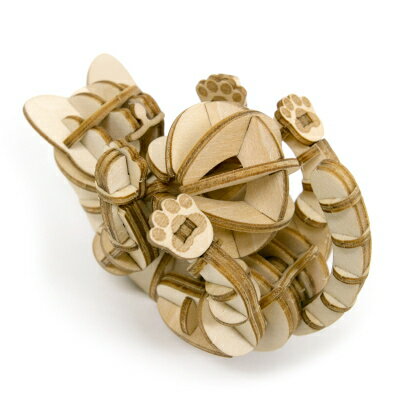 ki-gu-mi 猫 遊び パズル キグミ ネコ 木製パズル 大人 木製 木製立体パズル 脳トレ お年寄り ご年配 高齢者 シニア 両親 祖父母 敬老の日 母の...