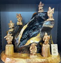 【代引き不可】神木屋久杉 七福神 No.1199 開運インテリア 神木 屋久島 屋久杉 仏像 彫刻 開運 置物 置き物 オブジェ 金運 財運 像 縁起物 木彫天...