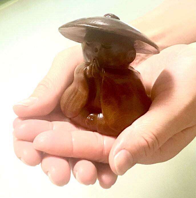 黒檀一杢彫り 御願地蔵 開運インテリア 開運 葉偉混 唐木 高級木 黒檀 願王尊 お地蔵様 御願地蔵様 地蔵様 とげぬき地蔵 身代わり地蔵 水子地蔵 母の日 父...