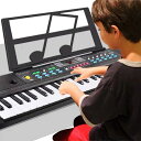 【オマケ付】ガイド機能付電子ピアノ 電子ピアノ ピアノ ガイド 録音 和音 楽器 音響機器 電子 61鍵盤 多機能 鍵盤楽器 練習 録音 再生 脳トレ 誕生日 ...