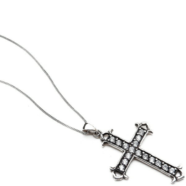 樂天商城 - 【代引き不可】シルバー×ホワイトトパーズクロスペンダント ID399 ペンダント クロス 十字架 クロスペンダント 男性用 女性用 メンズ レディース クロスペンダントトップ シルバー925 燻し加工 ホワイトトパーズ 誕生日 プレゼント ギフト 贈り物 グッズ おすすめ 人気