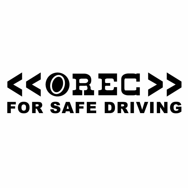 樂天商城 - REC FOR SAFE DRIVING カッティングステッカー 2枚組 幅約15cm×高約3.5cm ドライブレコーダー撮影中 ハンドメイド