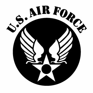 樂天商城 - U.S. AIR FORCE ver.071（抜き文字）カッティングステッカー ミニサイズ 3枚組 幅約11.5cm×高約11.5cm ハンドメイド デカール エアーフォース アメリカ空軍モチーフ