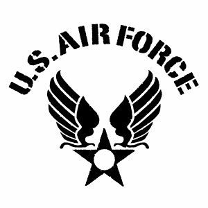 樂天商城 - UNITED STATES AIR FORCE 080（UAF腐食調） カッティングステッカー ミニサイズ 3枚組 幅約12cm×高約10.2cm ハンドメイド デカール アメリカ空軍 ミリタリーステッカー