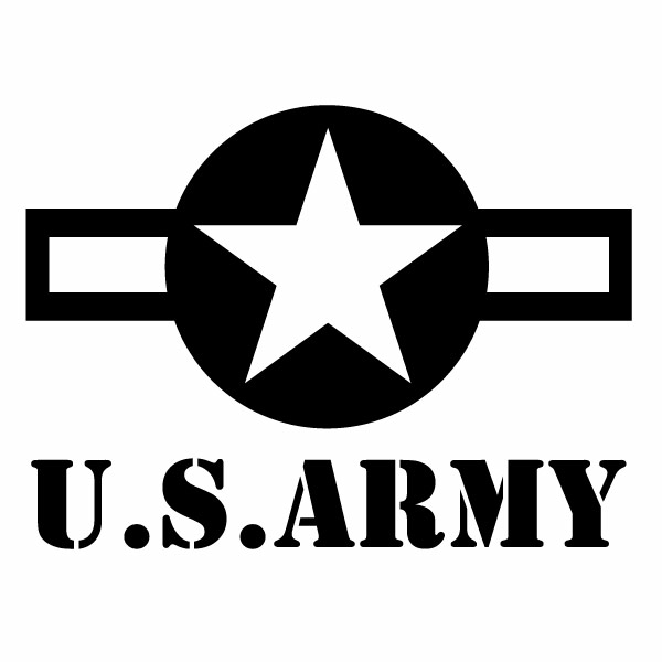 樂天商城 - U.S. ARMY ver.045 低認識型（米軍モチーフ） カッティングステッカー 2枚組 幅約20cm×高約14.6cm ハンドメイド デカール アメリカ軍 アーミー 米軍