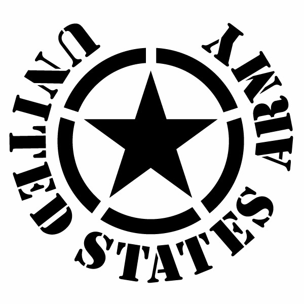樂天商城 - UNITED STATES ARMY 41（米軍モチーフ） カッティングステッカー 大判Lサイズ 2枚組 幅約28cm×高約25.7cm ハンドメイド デカール アメリカ軍 アーミー 米軍