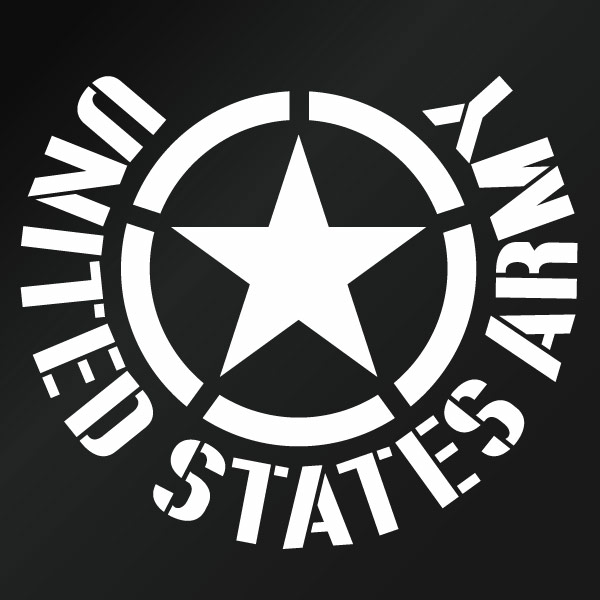 UNITED STATES ARMY Ver.04 ミニサイズ（米軍モチーフ） カッティングステッカー 1枚入り 幅約12cm×高約10.2cm ハンドメイド デカール アメリカ軍 アーミー 米軍 2