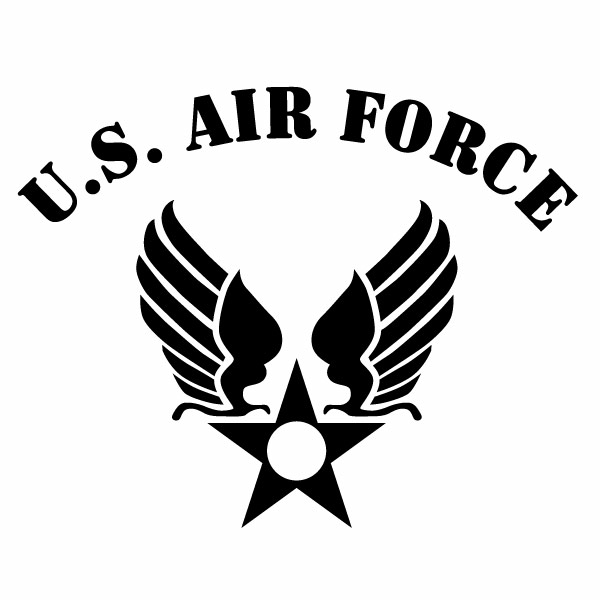 樂天商城 - U.S. AIRFORCE ミニサイズ ver.09 （米国空軍モチーフ） カッティングステッカー 3枚組 幅約12cm×高約9.5cm ハンドメイド デカール アーミー アメリカ空軍マーク