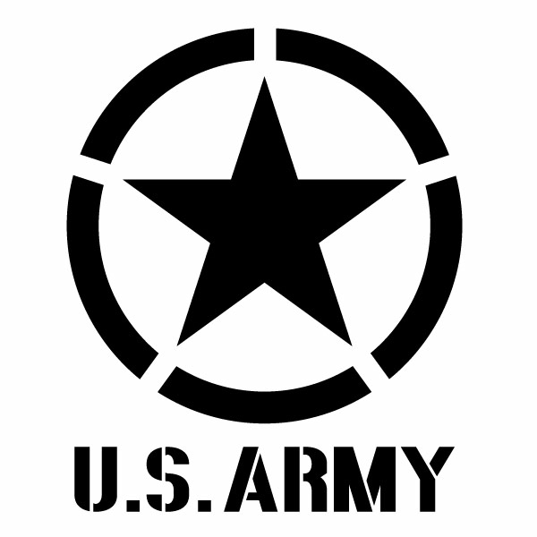 樂天商城 - U.S. ARMY 02（米軍モチーフ） カッティングステッカー 2枚組 特大Xサイズ 幅約31cm×高約38cm ハンドメイド デカール アメリカ軍 アーミー 米軍