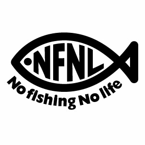 樂天商城 - NFNL WD（ノーフィッシングノーライフ） カッティングステッカー ミニサイズ 3枚組 幅約10cm×高約5.9cm