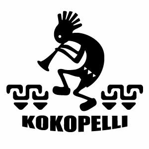 樂天商城 - KOKOPELLI（ココペリ） KCM 085 カッティングステッカー ミニサイズ 3枚組 幅約10cm×高約8.8cm ハンドメイド ココペリステッカー
