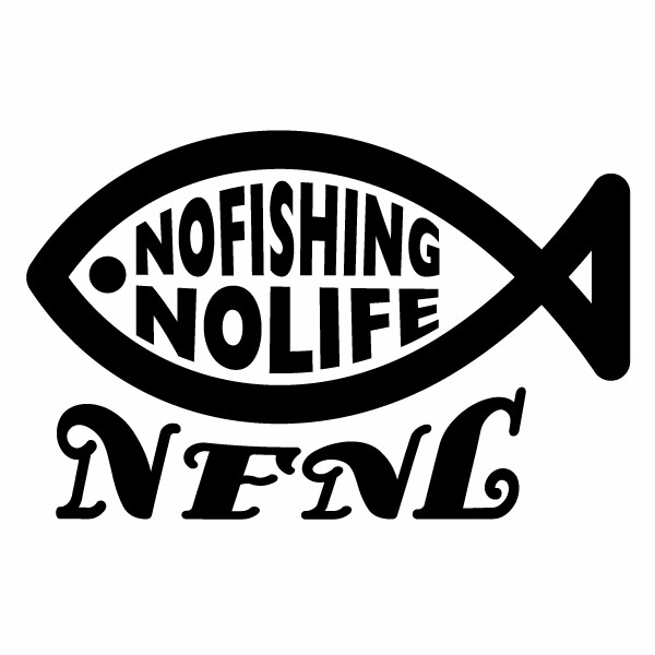 樂天商城 - NFNL（ノーフィッシングノーライフ） Ver.021 大判Lサイズ カッティングステッカー 2枚組 幅約27cm×高約17.5cm NO FISHING NO LIFE ハンドメイド 釣り ステッカー