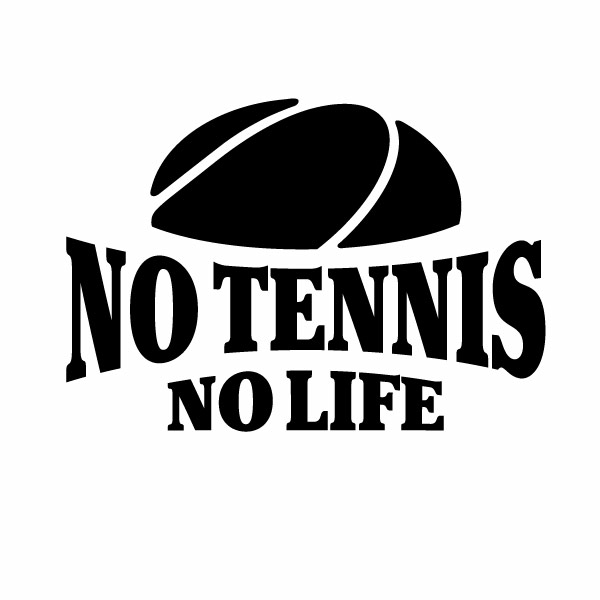 樂天商城 - カッティングステッカー NO TENNIS NO LIFE 022（ノーテニス ノーライフ） 特大Xサイズ 2枚組 幅約34cm×高約23.6cm