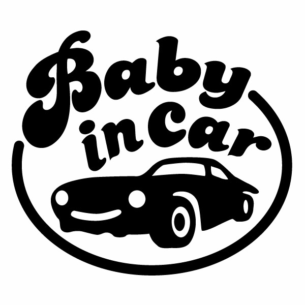 乐天商城 - 2枚組 Baby in car Ver.184（赤ちゃんが乗っています） SPC カッティングステッカー 幅約16cm×高約14cm ハンドメイド ベビーインカー 車用ステッカー
