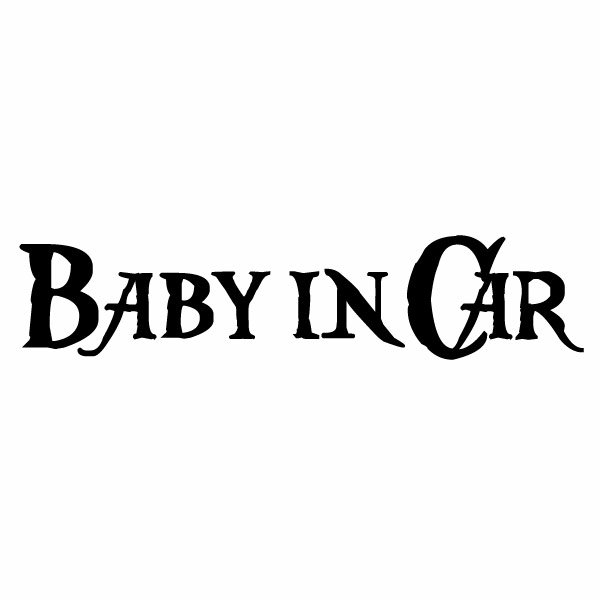 樂天商城 - 2枚組 BABY IN CAR トレジャー Ver.218（赤ちゃんが乗ってます）カッティングステッカー 幅約19cm×高約4.2cm ハンドメイド ベビーインカー ステッカー