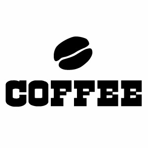 樂天商城 - COFFEE PU（コーヒー）Ver.06 カッティングステッカー 大判Lサイズ 2枚組 幅約27.5cm×高約14.2cm ハンドメイド 店舗・飲食店の演出に、ショップディスプレイ