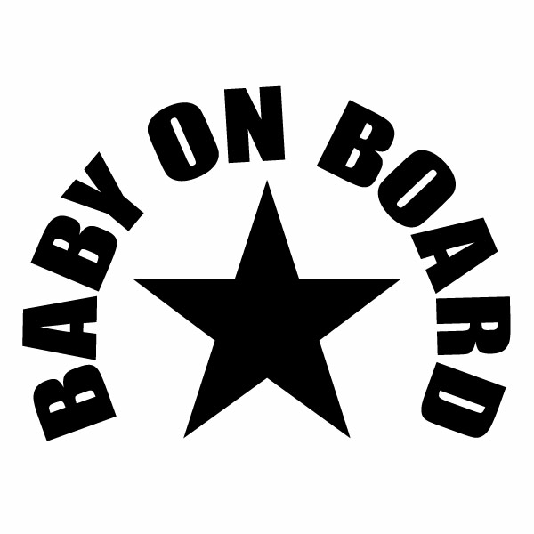 2枚組 BABY ON BOARD Ver.174（赤ちゃんが乗っています） ザスター カッティングステッカー 幅約18cm×高約13cm ハンドメイド ベビーインカー 車用ステッカー