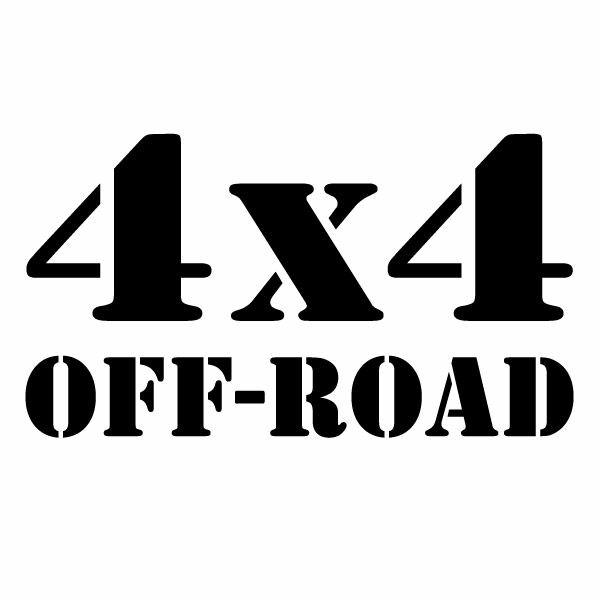 樂天商城 - 4x4 OFF-ROAD 14（ステンシル）ミニサイズ カッティングステッカー 3枚組 幅約11cm×高約6cm ハンドメイド デカール