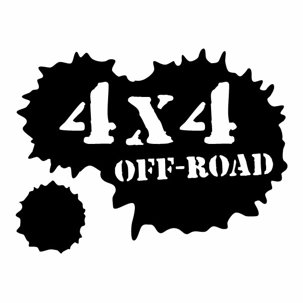 樂天商城 - 4X4 OFF-ROAD mud 035 カッティングステッカー ミニサイズ 3枚組 幅約11cm×高約8.3cm ハンドメイド デカール