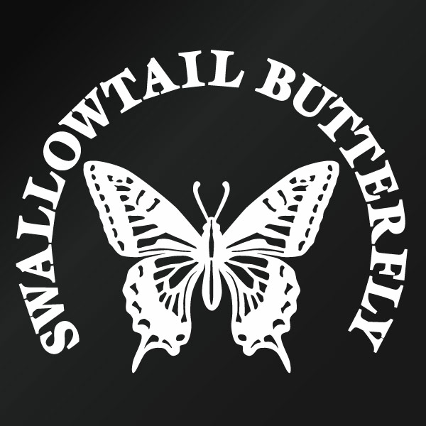 樂天商城 - SWALLOWTAIL BUTTERFLY アゲハ蝶 Ver.11 カッティングステッカー ミニサイズ 3枚組 幅約12.5cm×高約10.3cm ハンドメイド バタフライ アゲハチョウ