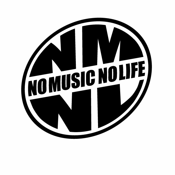 乐天商城 - カッティングステッカー NO MUSIC NO LIFE od034 特大Xサイズ 2枚組 幅約28cm×高約26cm ノーミュージックノーライフ ハンドメイド デカール