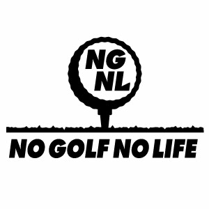 Wedge - カッティングステッカー NO GOLF NO LIFE 001（ノーゴルフノーライフ） 2枚組 幅約16.5cm×高約10.1cm ハンドメイド ゴルフ ステッカー