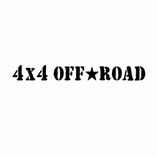 樂天商城 - 4x4 OFF-ROAD 057（ht腐食調） カッティングステッカー 大判Lサイズ 2枚組 幅約28cm×高約3.2cm ハンドメイド デカール