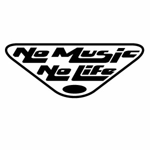 乐天商城 - カッティングステッカー NO MUSIC NO LIFE ver.024 (TR) 大判Lサイズ 2枚組 幅約29cm×高約11.5cm ノーミュージックノーライフ ハンドメイド デカール