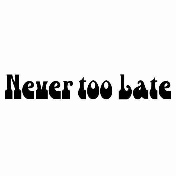 樂天商城 - Never too late 006 （ネバートゥーレイト） カッティングステッカー 大判Lサイズ 2枚組 幅約28cm×高約4.2cm ハンドメイド デカール