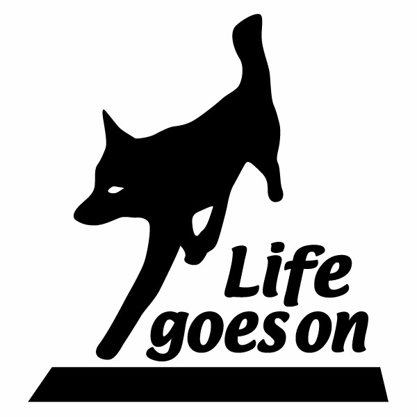 樂天商城 - カッティングステッカー Life goes on GEN ver.20（人生は続く）ミニサイズ 3枚組 幅約9.3cm×高約10cm ハンドメイド デカール ライフゴーズオン ステッカー アウトドア